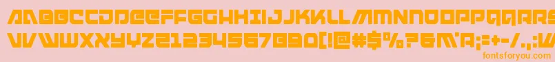 armedlightningcond Font – Orange Fonts on Pink Background