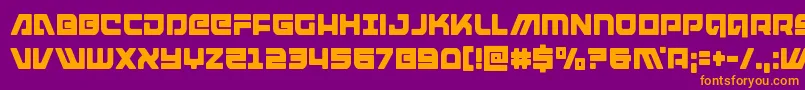 armedlightningcond Font – Orange Fonts on Purple Background