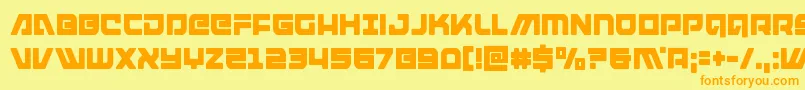 armedlightningcond Font – Orange Fonts on Yellow Background