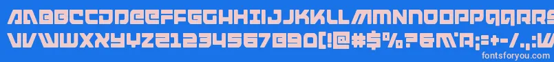 armedlightningcond Font – Pink Fonts on Blue Background