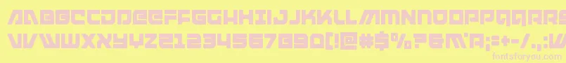 armedlightningcond Font – Pink Fonts on Yellow Background