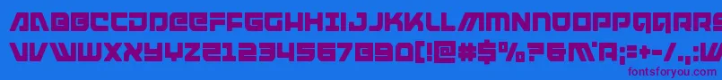 armedlightningcond Font – Purple Fonts on Blue Background