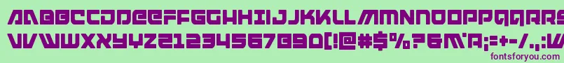 armedlightningcond Font – Purple Fonts on Green Background