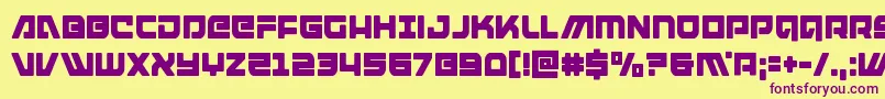 armedlightningcond Font – Purple Fonts on Yellow Background