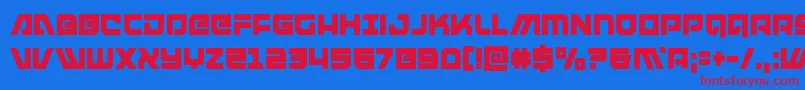 armedlightningcond Font – Red Fonts on Blue Background