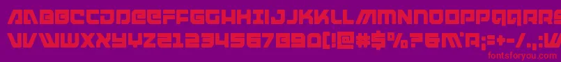 フォントarmedlightningcond – 紫の背景に赤い文字