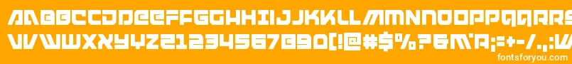 armedlightningcond Font – White Fonts on Orange Background