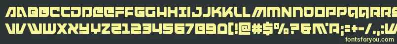armedlightningcond Font – Yellow Fonts on Black Background