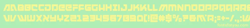 armedlightningcond Font – Yellow Fonts on Green Background