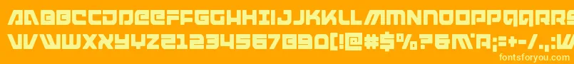 armedlightningcond Font – Yellow Fonts on Orange Background