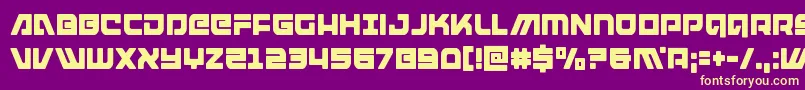 armedlightningcond Font – Yellow Fonts on Purple Background