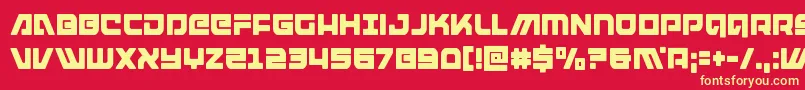 armedlightningcond Font – Yellow Fonts on Red Background
