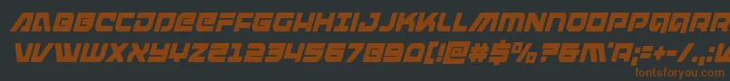 armedlightningcondital Font – Brown Fonts on Black Background