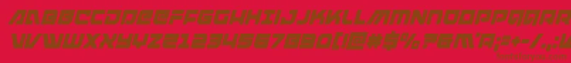 armedlightningcondital Font – Brown Fonts on Red Background