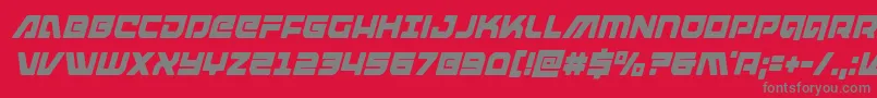 armedlightningcondital Font – Gray Fonts on Red Background