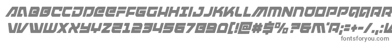 フォントarmedlightningcondital – 白い背景に灰色の文字