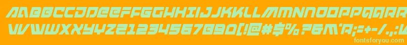 armedlightningcondital Font – Green Fonts on Orange Background