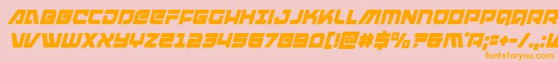 armedlightningcondital Font – Orange Fonts on Pink Background