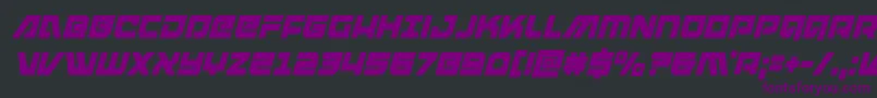armedlightningcondital Font – Purple Fonts on Black Background