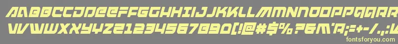 armedlightningcondital Font – Yellow Fonts on Gray Background