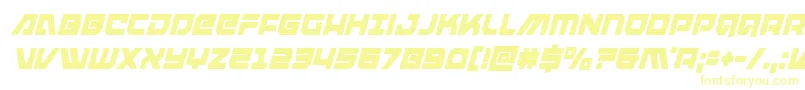 armedlightningcondital Font – Yellow Fonts on White Background