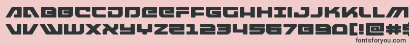 フォントarmedlightningexpand – ピンクの背景に黒い文字