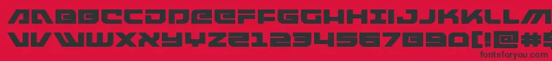 armedlightningexpand Font – Black Fonts on Red Background