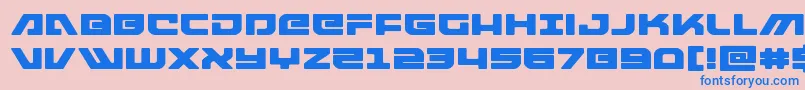 フォントarmedlightningexpand – ピンクの背景に青い文字