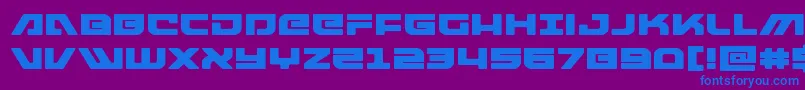 フォントarmedlightningexpand – 紫色の背景に青い文字