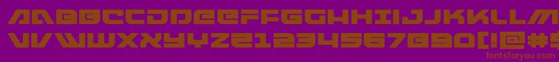 armedlightningexpand-fontti – ruskeat fontit violetilla taustalla