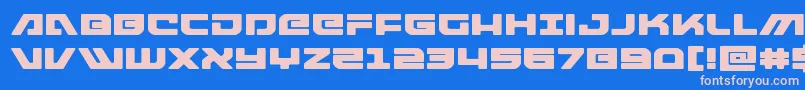 armedlightningexpand Font – Pink Fonts on Blue Background