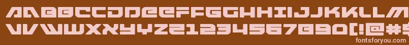armedlightningexpand-fontti – vaaleanpunaiset fontit ruskealla taustalla