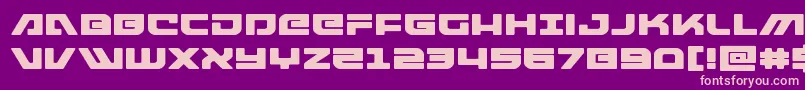 armedlightningexpand-fontti – vaaleanpunaiset fontit violetilla taustalla