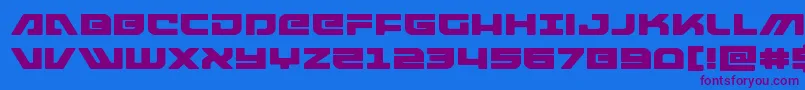 armedlightningexpand Font – Purple Fonts on Blue Background