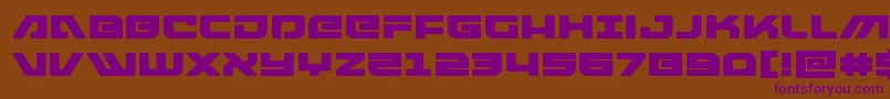 armedlightningexpand Font – Purple Fonts on Brown Background