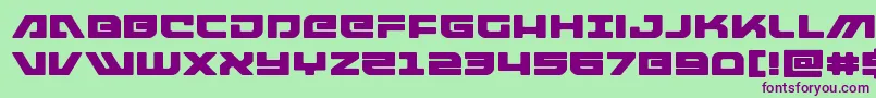 フォントarmedlightningexpand – 緑の背景に紫のフォント