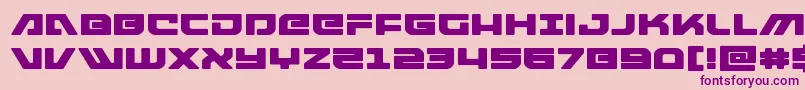 armedlightningexpand-fontti – violetit fontit vaaleanpunaisella taustalla