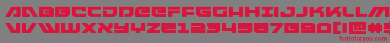 フォントarmedlightningexpand – 赤い文字の灰色の背景