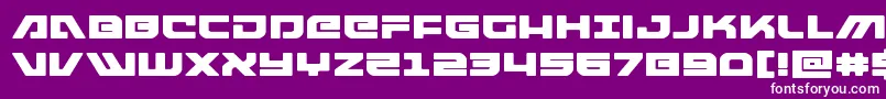 armedlightningexpand-fontti – valkoiset fontit violetilla taustalla