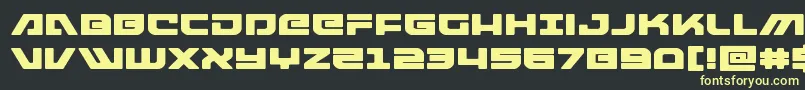armedlightningexpand-fontti – keltaiset fontit mustalla taustalla