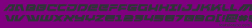 Шрифт armedlightningexpandital – чёрные шрифты на фиолетовом фоне