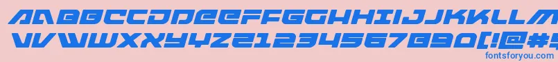 armedlightningexpandital Font – Blue Fonts on Pink Background