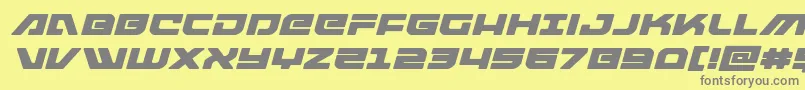 armedlightningexpandital Font – Gray Fonts on Yellow Background