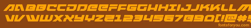 armedlightningexpandital Font – Orange Fonts on Brown Background