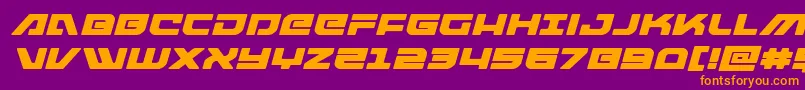 armedlightningexpandital Font – Orange Fonts on Purple Background