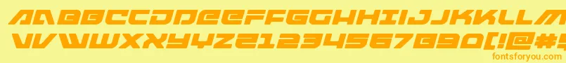 armedlightningexpandital Font – Orange Fonts on Yellow Background