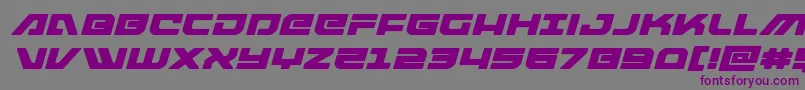 armedlightningexpandital Font – Purple Fonts on Gray Background