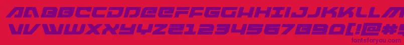 armedlightningexpandital Font – Purple Fonts on Red Background