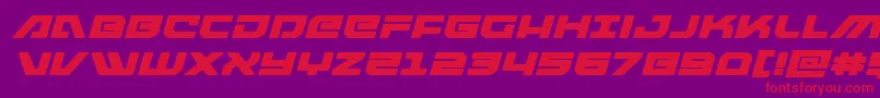 armedlightningexpandital Font – Red Fonts on Purple Background