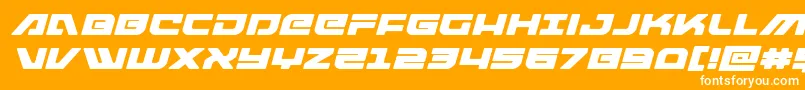 armedlightningexpandital Font – White Fonts on Orange Background